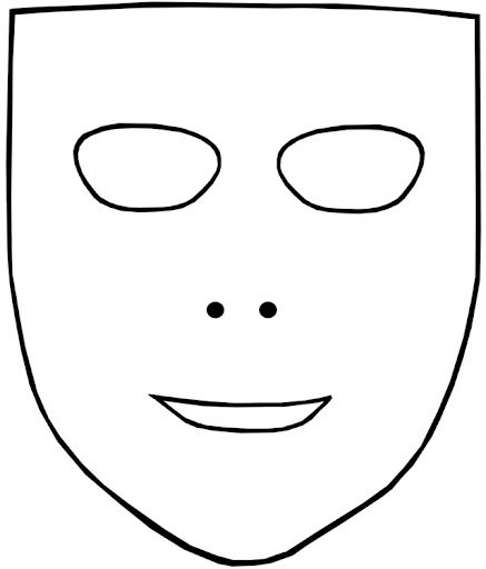 Molde de Máscaras de Carnaval para Imprimir