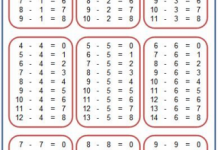 Tabuada De Subtra O Menos Completa Para Imprimir Sky Nerd