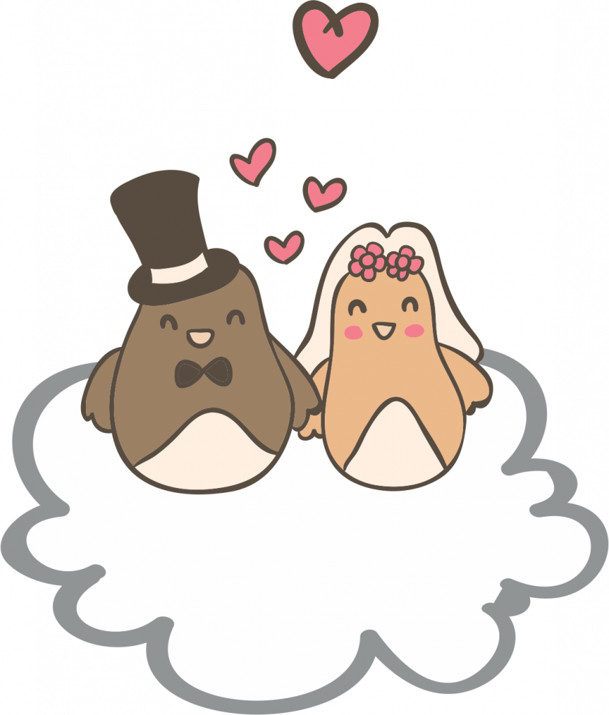 Noivinhos para Convite de Casamento