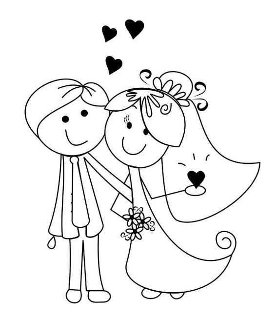 Noivinhos para Convite de Casamento