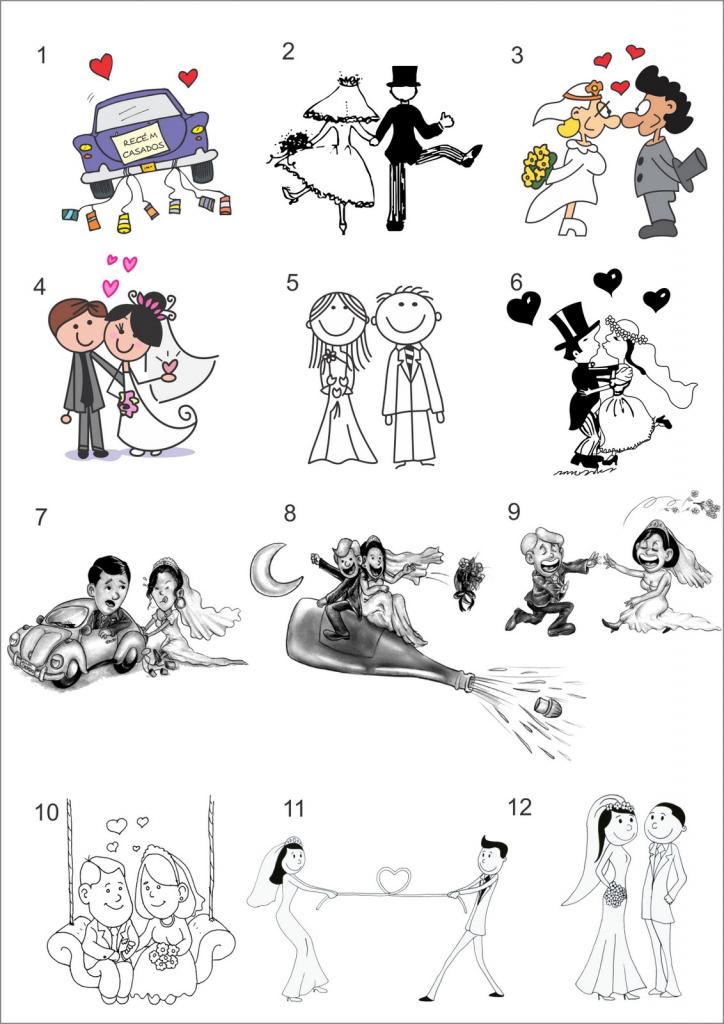 Noivinhos para Convite de Casamento