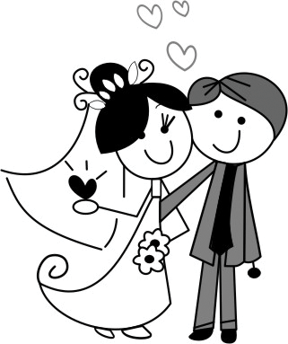 Noivinhos para Convite de Casamento
