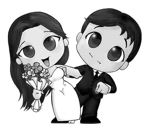 Noivinhos para Convite de Casamento