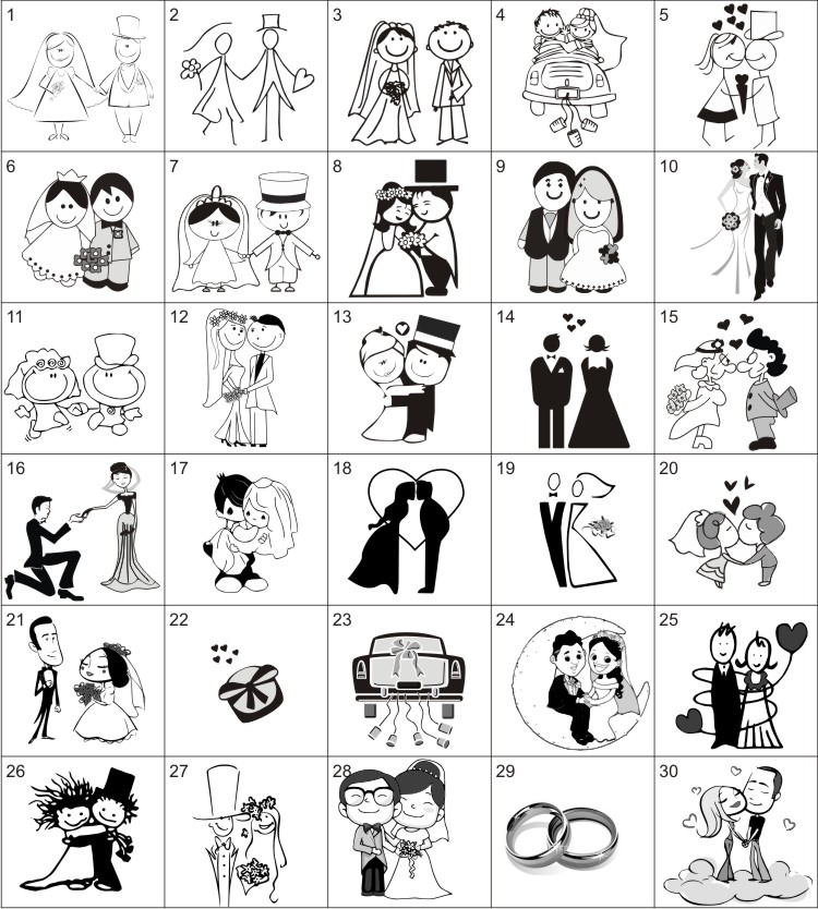 Noivinhos para Convite de Casamento